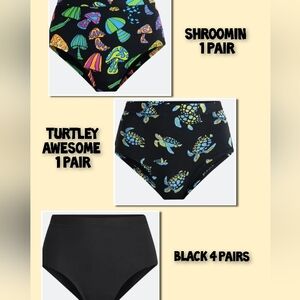 MeUndies Feelfree High Waisted Cheeky Underwear Bundle of 6 Size 2XL